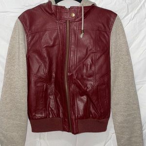 ✨Ambiance✨ red leather jacket